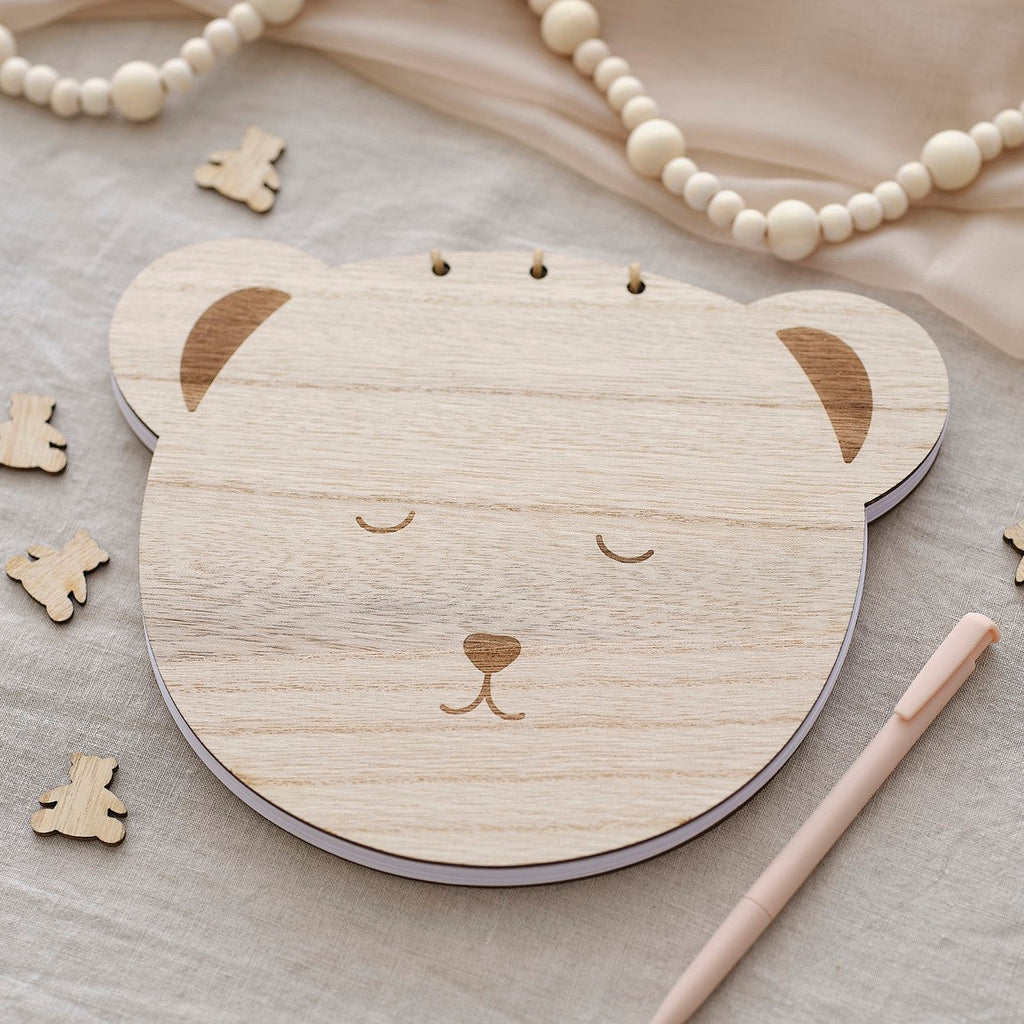 Ginger Ray Guestbook - Wooden Teddy