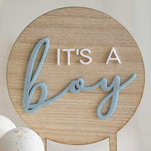 Ginger Ray Cake Topper - Wooden It's a Boy