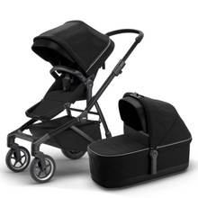 Thule Sleek City Stroller with travel cot | Midnight Black on Black