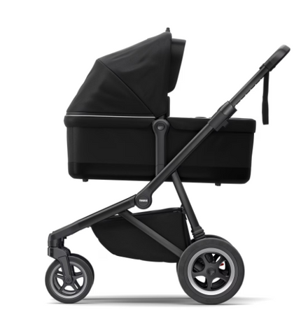 Thule Sleek City Stroller with travel cot | Midnight Black on Black