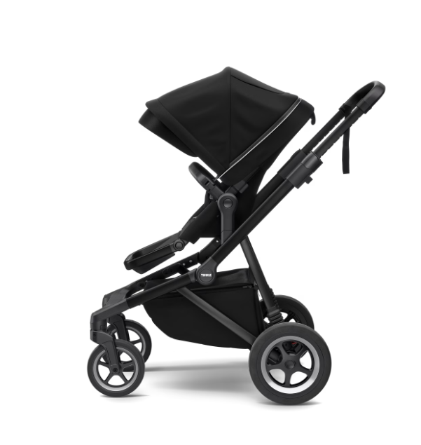 thule sleek city stroller Thule Sleek City Stroller with travel cot | Midnight Black on Black