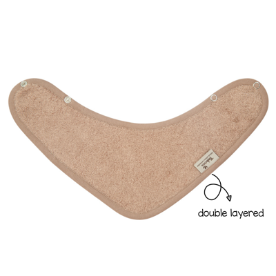 Timboo Bandana Slab Bamboo Bib Double Layer | Savannah Sand
