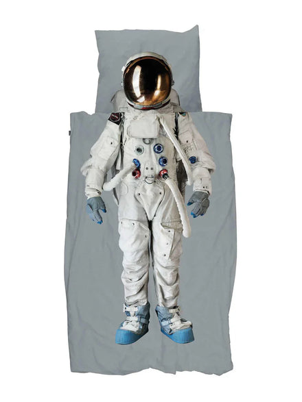 SNURK Duvet set 140x200/220cm | Astronaut Gray Space