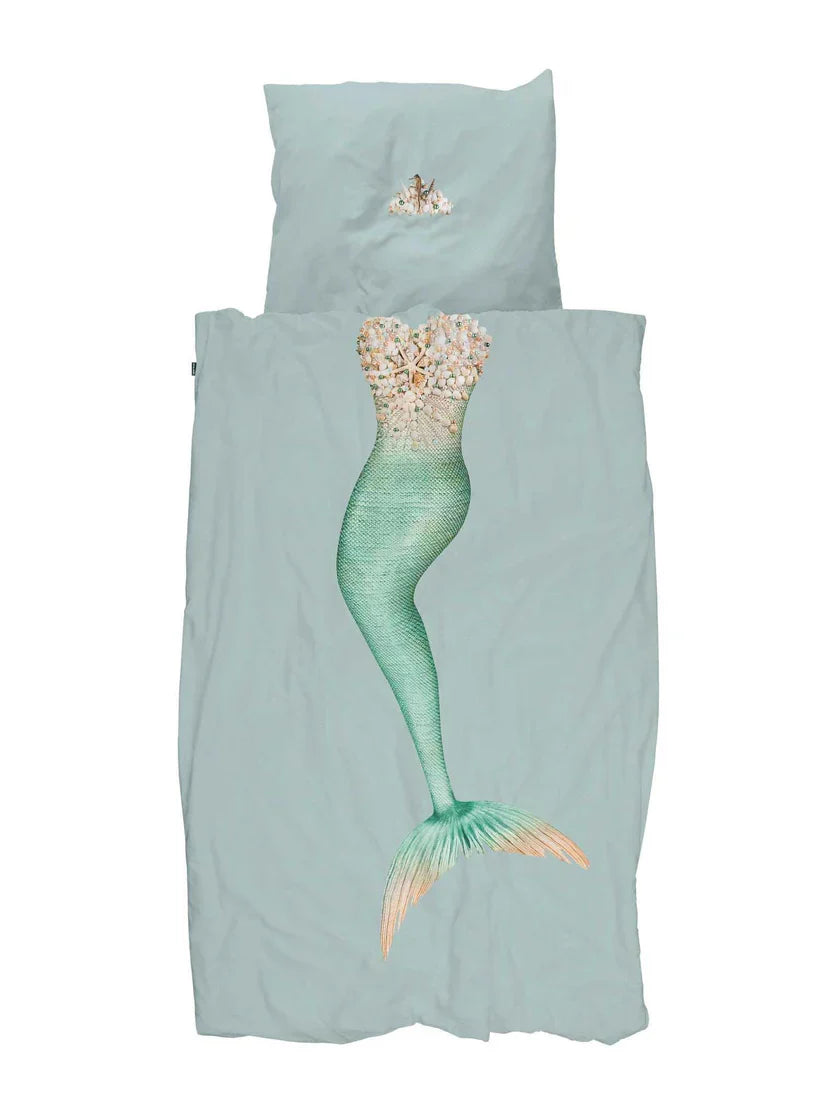 SNURK Duvet set 140x200/220cm | Mermaid Aqua