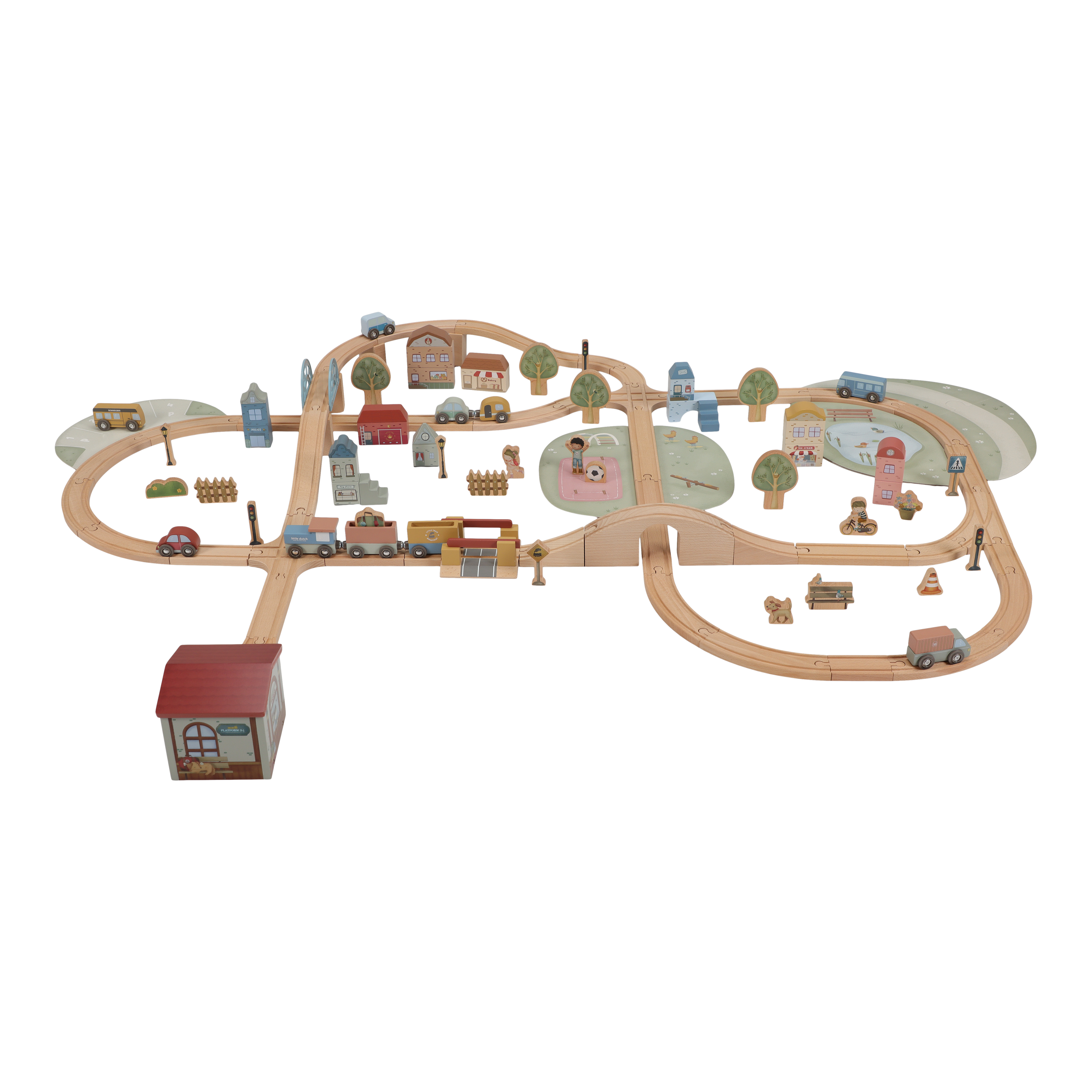 Little Dutch Wooden Train Track Set | XL