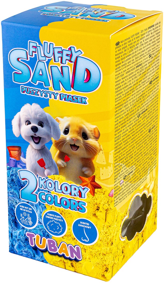 Tuban Kinetic Sand Fluffy Sand | Blue & Yellow 2 x 70g