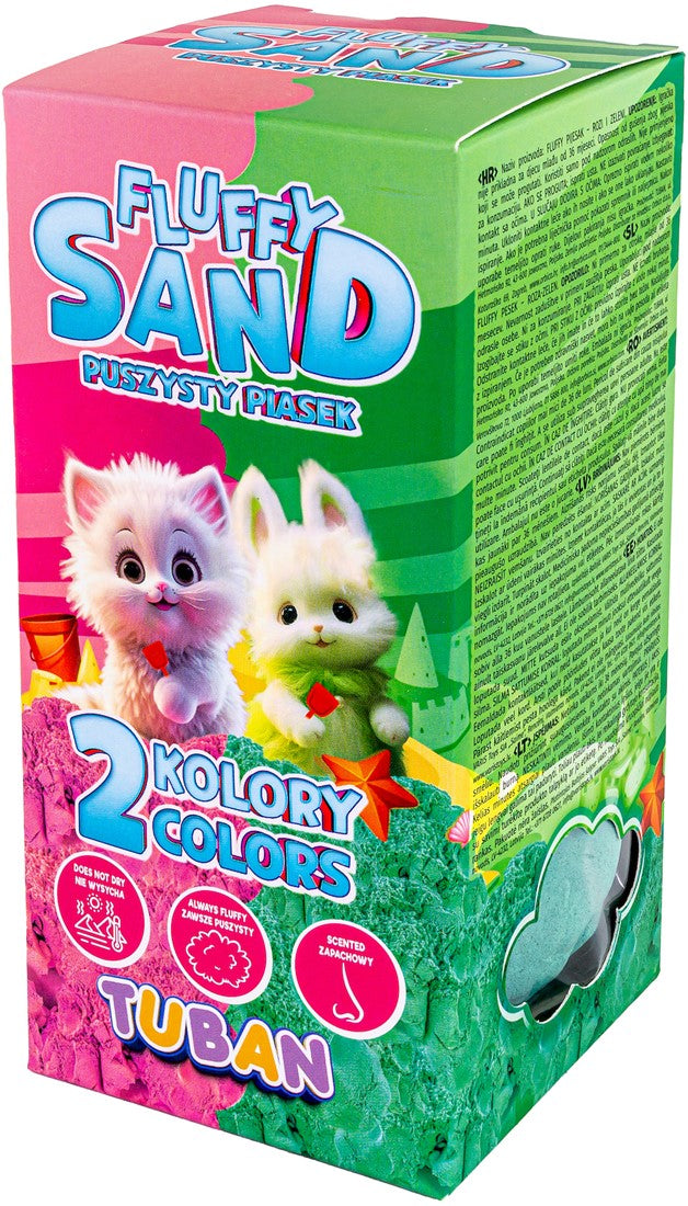 Tuban Kinetic Sand Fluffy Sand | Pink & Green 2 x 70g