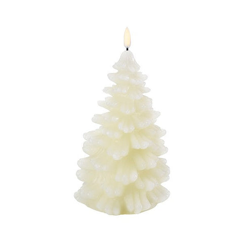 Uyuni Led Candle Christmas Tree Christmas Tree Candle 11x21 cm | Ivory Smooth