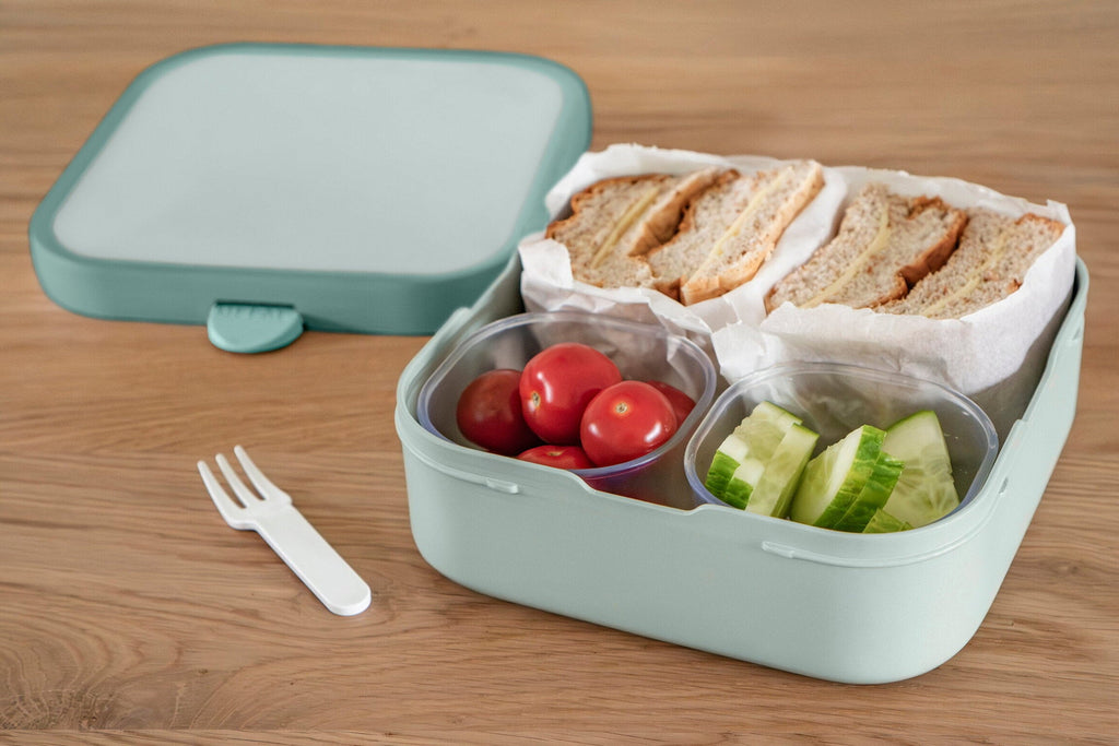 Mepal Bento Lunch Box with Compartments and Fork | Little Farm