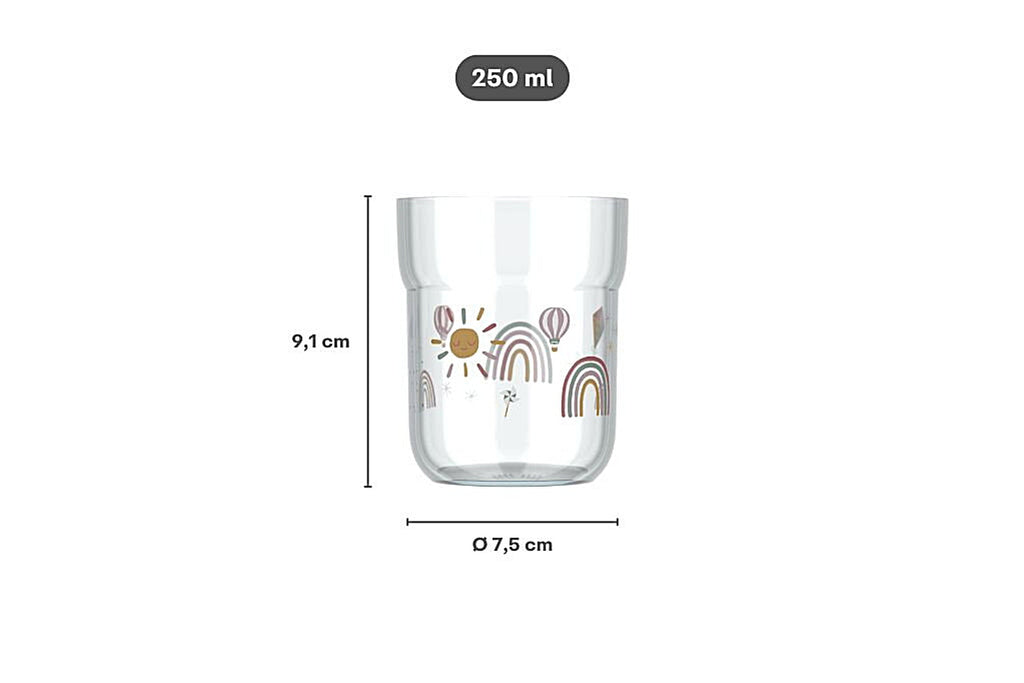 Mepal Little Dutch Children's Glass 250ml | Flowers & Butterflies