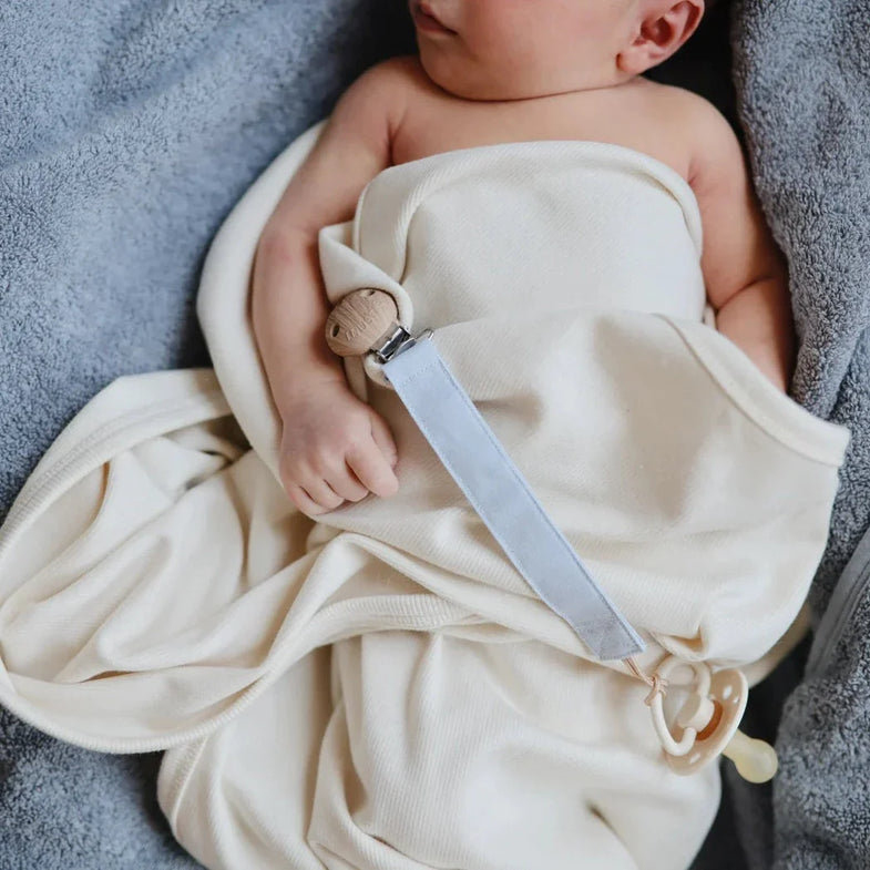 Mushie Ribbed Baby Blanket 89x89cm | Ivory