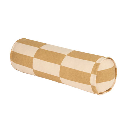 Nobodinoz Vibes Cylinder Cushion 40x40cm | Mustard And Sand Tiles