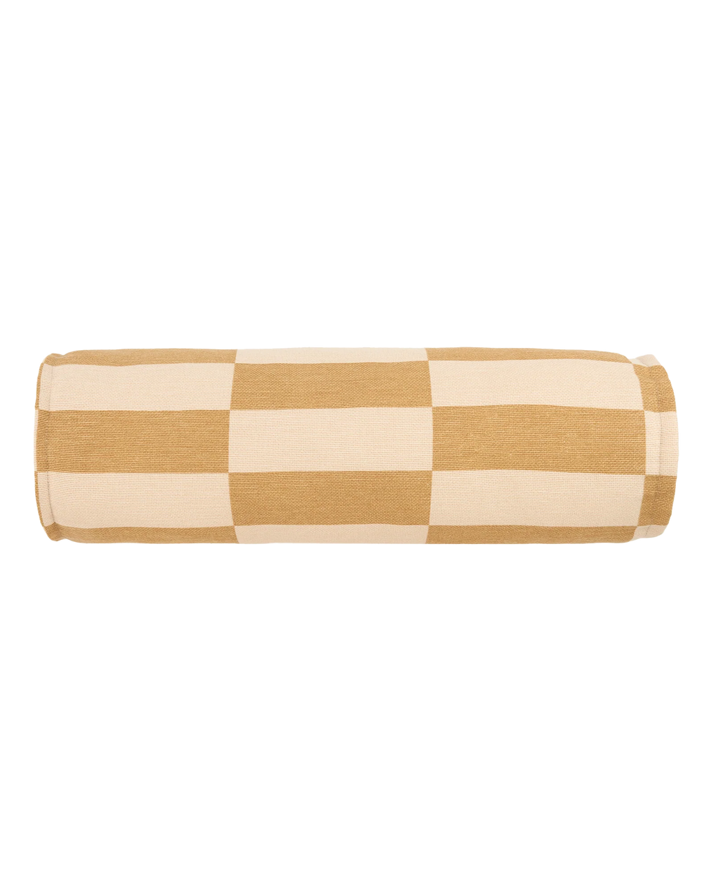 Nobodinoz Vibes Cylinder Cushion 40x40cm | Mustard And Sand Tiles