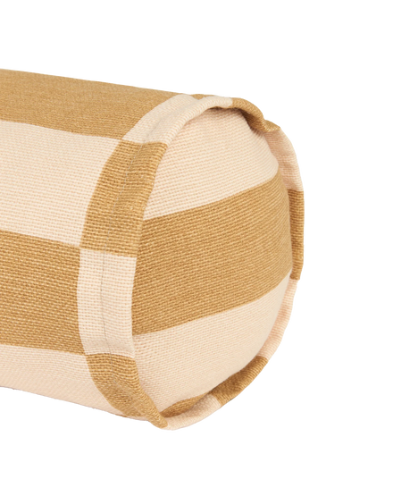 Nobodinoz Vibes Cylinder Cushion 40x40cm | Mustard And Sand Tiles