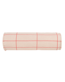 Nobodinoz Vibes Cylinder Cushion 40x40cm | Pink Red Grid