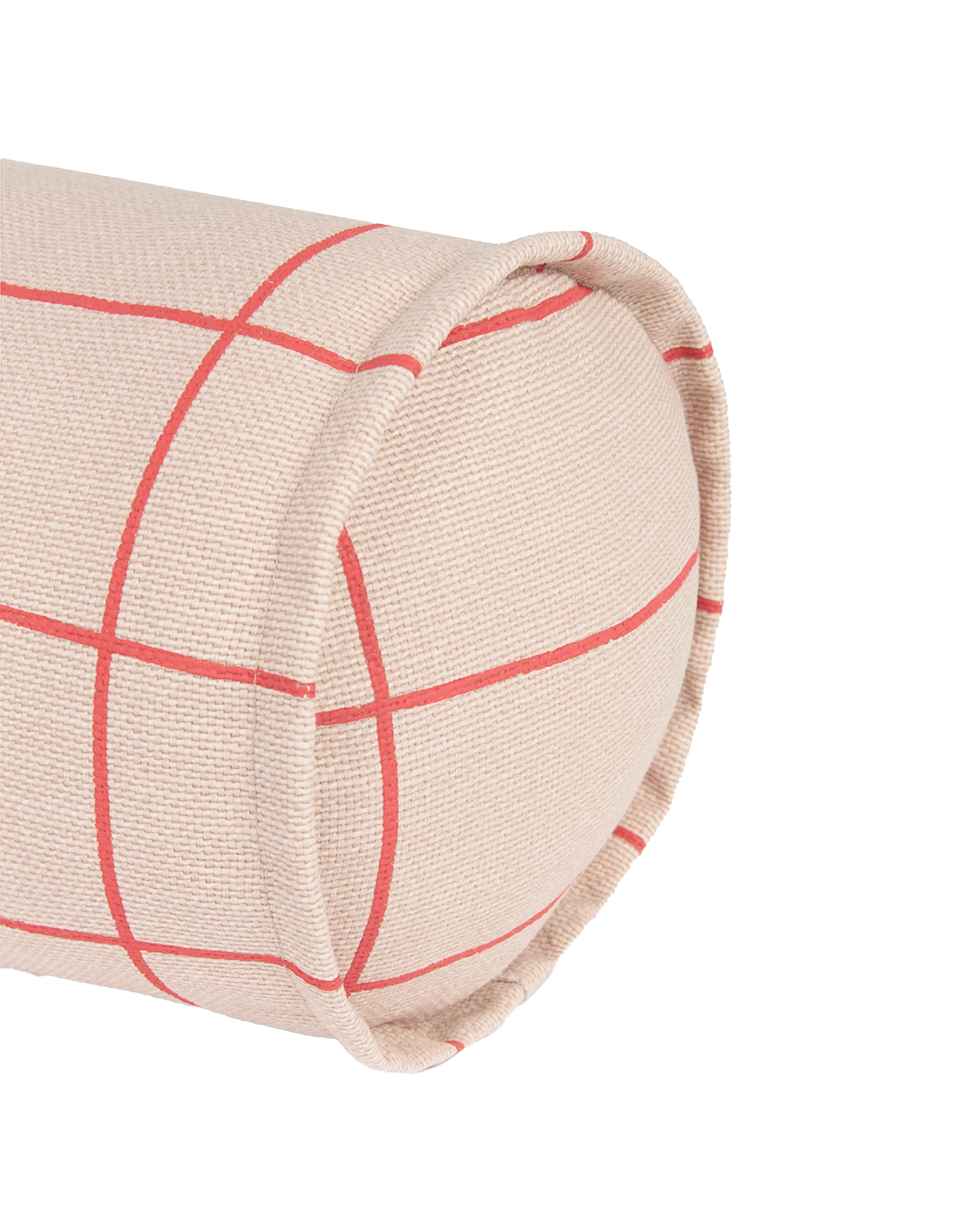 Nobodinoz Vibes Cylinder Cushion 40x40cm | Pink Red Grid