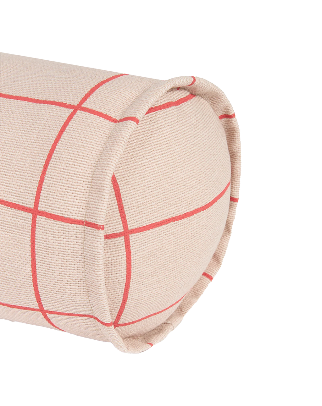 Nobodinoz Vibes Cylinder Cushion 40x40cm | Pink Red Grid