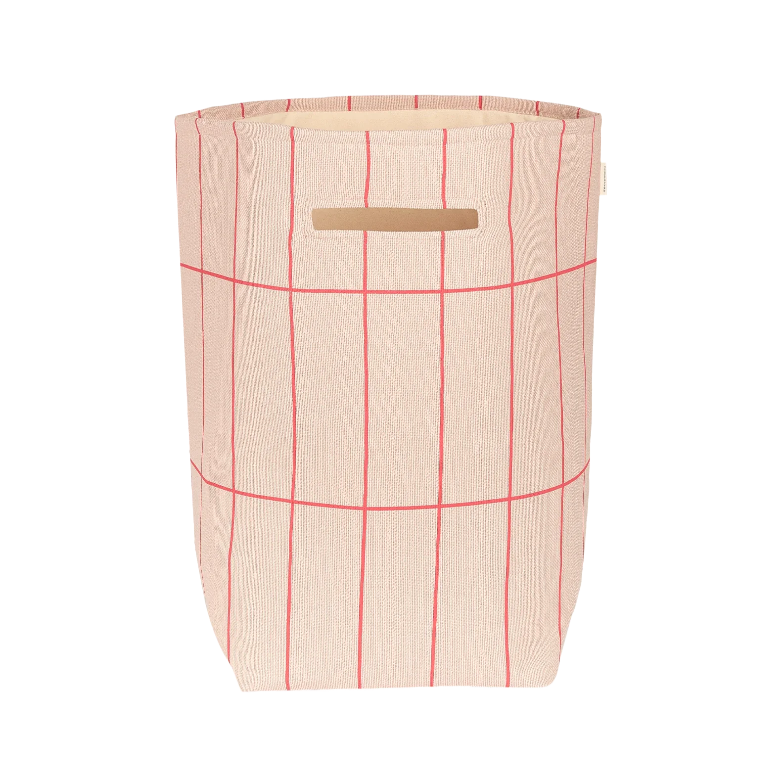 Nobodinoz Storage basket Toybag 56x44x28cm | Pink Red Grid