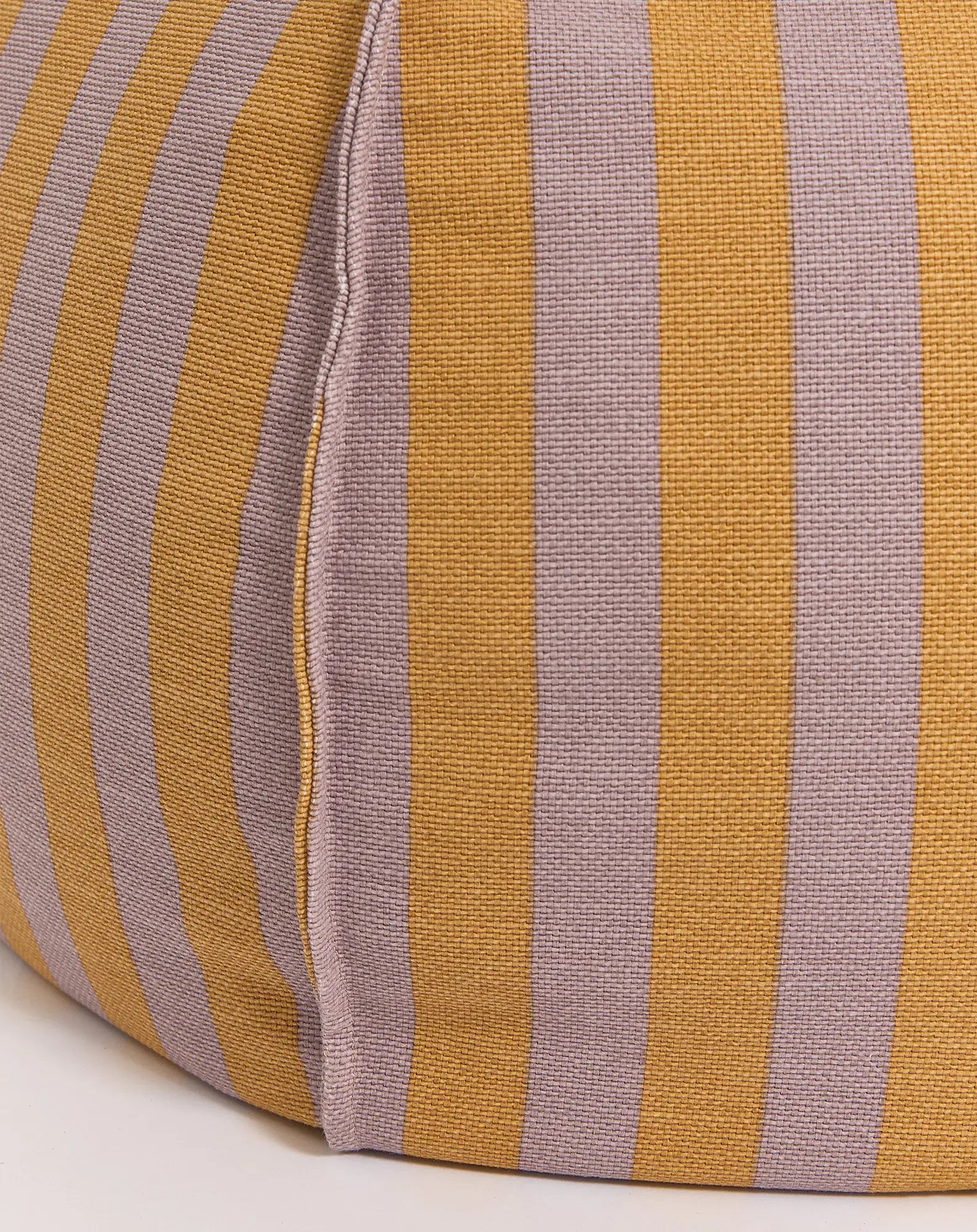 Nobodinoz Vibes Round Beanbag 70x30cm | Lilac Yellow Stripes