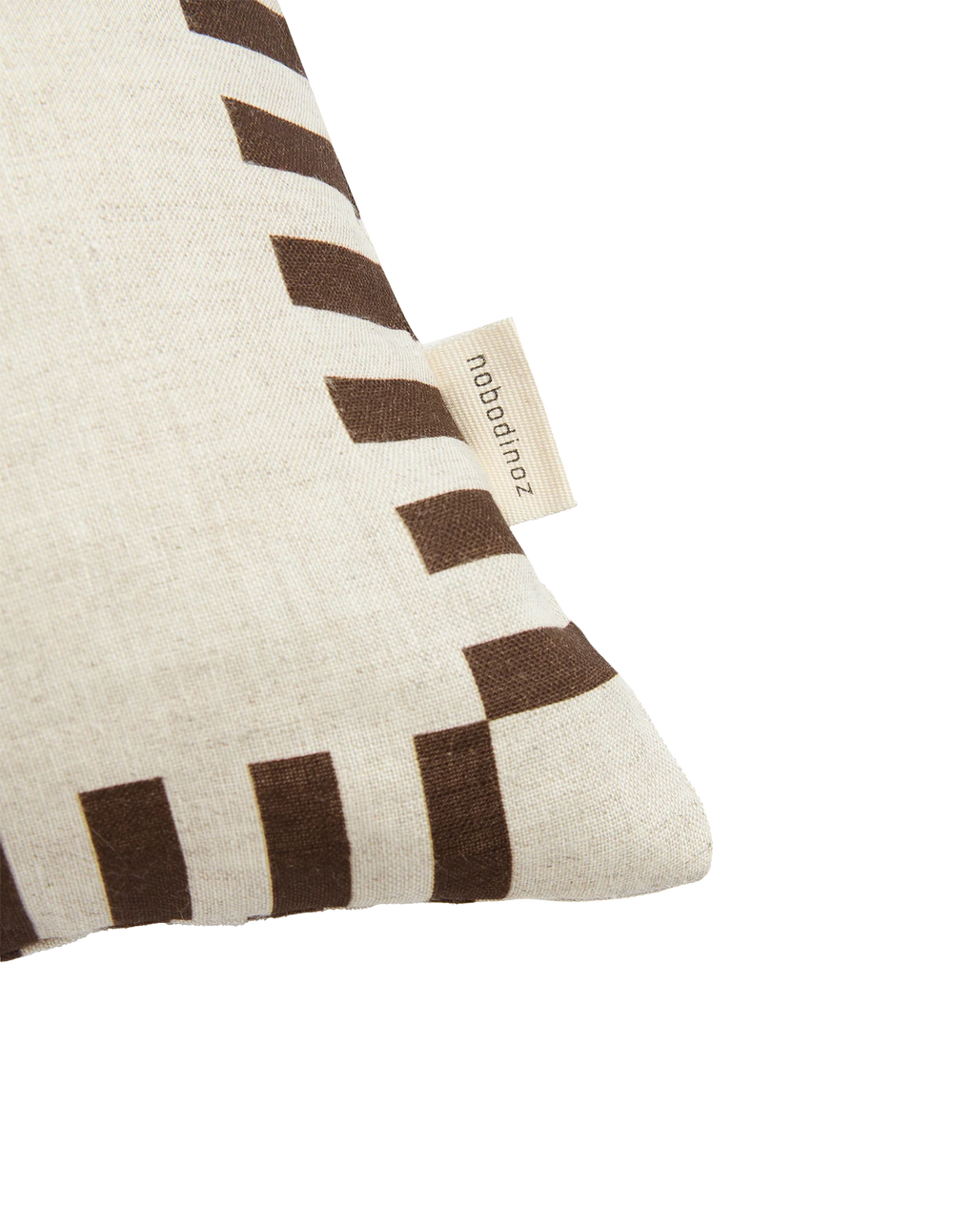 Nobodinoz Portofino Waterproof Cushion 40x40cm | Charcoal Stripes Horse