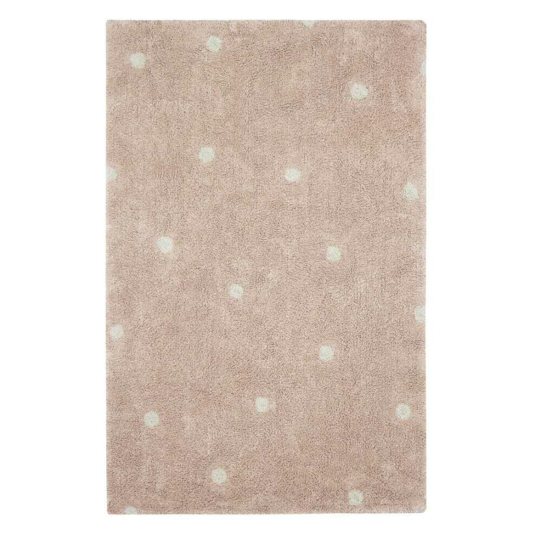 Lorena Canals Machine Washable Carpet Rug 100x150cm | Mini Dot Rose