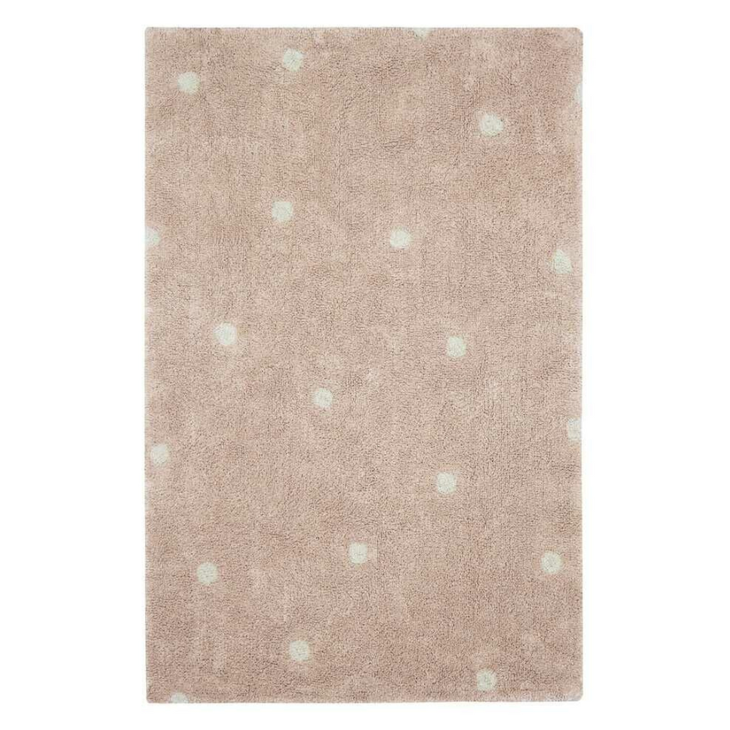 Lorena Canals Machine Washable Carpet Rug 100x150cm | Mini Dot Rose