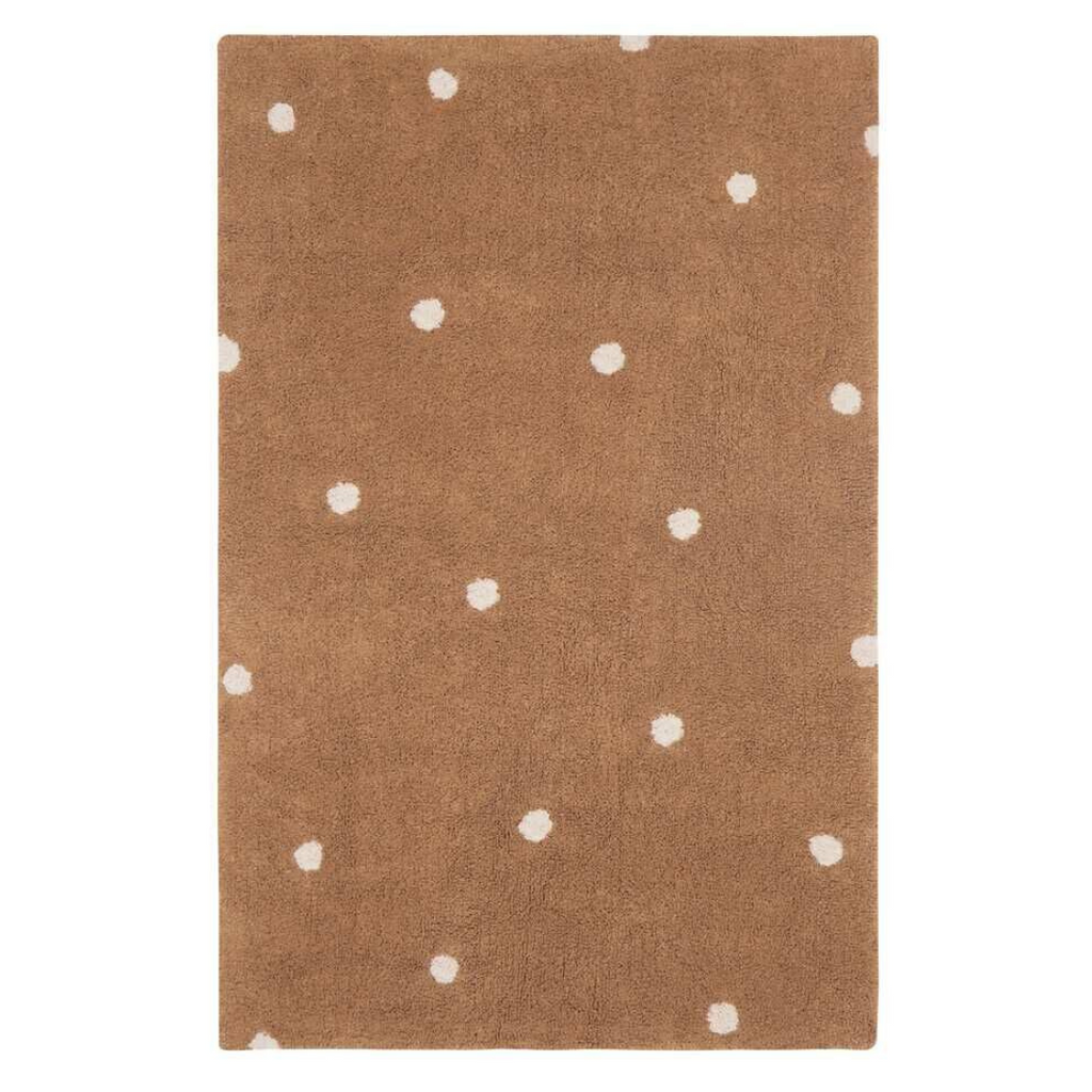 Lorena Canals Machine Washable Carpet Rug 80x140cm | Mini dot chestnut