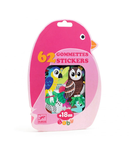 Djeco Set 62 Stickers | Birds