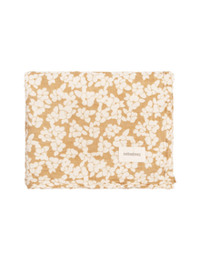 Nobodinoz Wabi Sabi Birth Gift Swaddle 70x70cm | Golden Brown Sakura