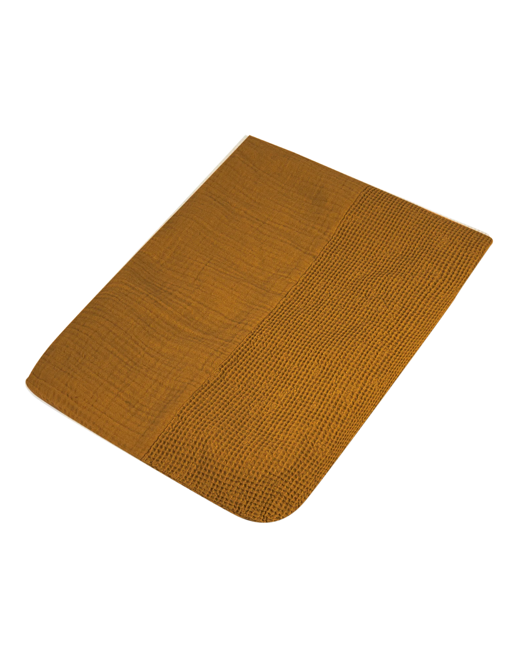 Nobodinoz Wabi Sabi Cover For Changing Mat 50x70cm | Golden Brown