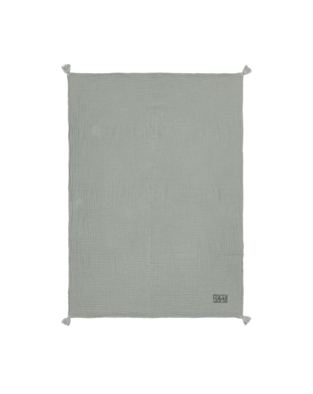 Nobodinoz Wabi Sabi Double Muslin Blanket 65x100cm | Azure