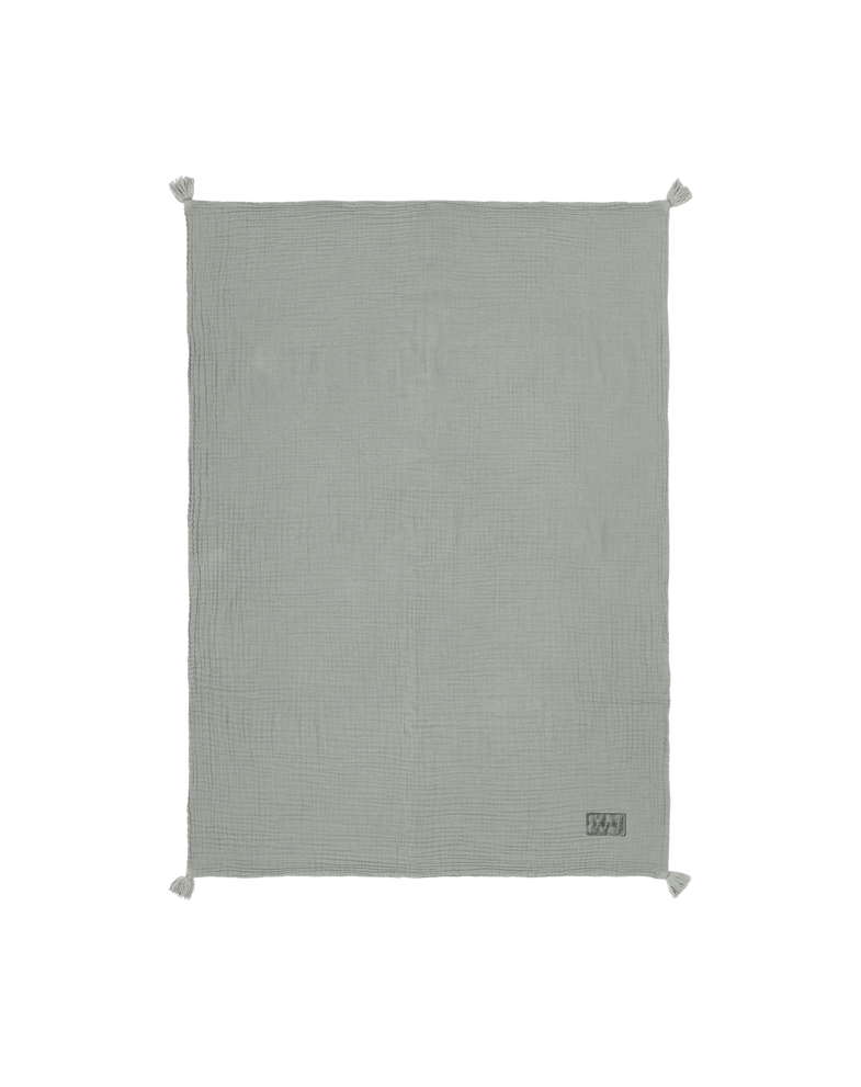 Nobodinoz Wabi Sabi Double Muslin Blanket 65x100cm | Azure