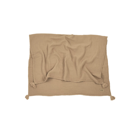 Nobodinoz Wabi Sabi Double Muslin Blanket 65x100cm | Sesame