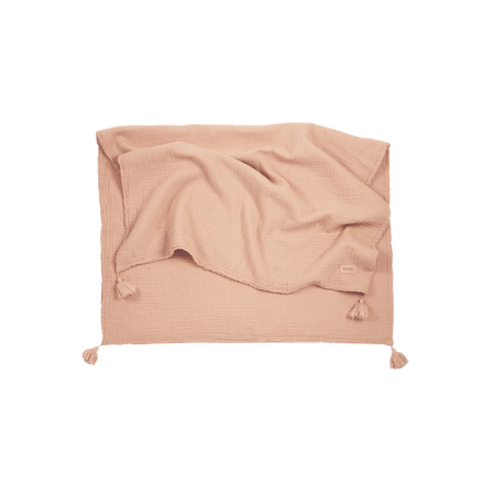 Nobodinoz Wabi Sabi Double Muslin Blanket 65x100cm | Powder Pink