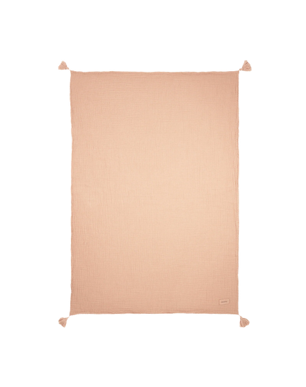 Nobodinoz Wabi Sabi Double Muslin Blanket 65x100cm | Powder Pink