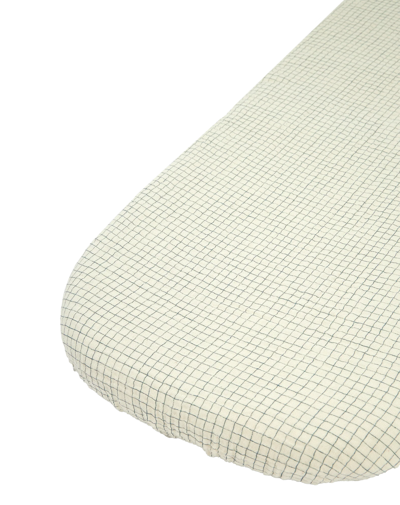 Nobodinoz Wabi Sabi Newborn Cradle fitted sheet 40x80cm | Blue Grid