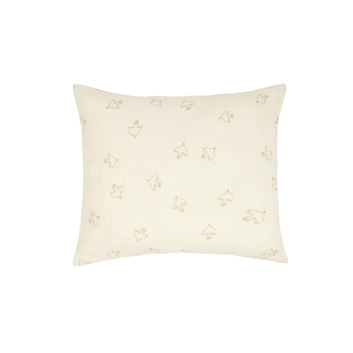 Nobodinoz Wabi Sabi pillowcase 60x60cm | Brown Hoshi Birds