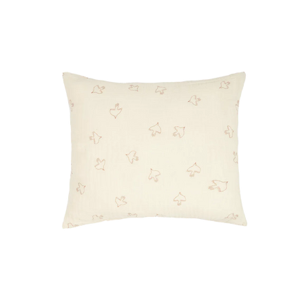 Nobodinoz Wabi Sabi pillowcase 60x60cm | Brown Hoshi Birds