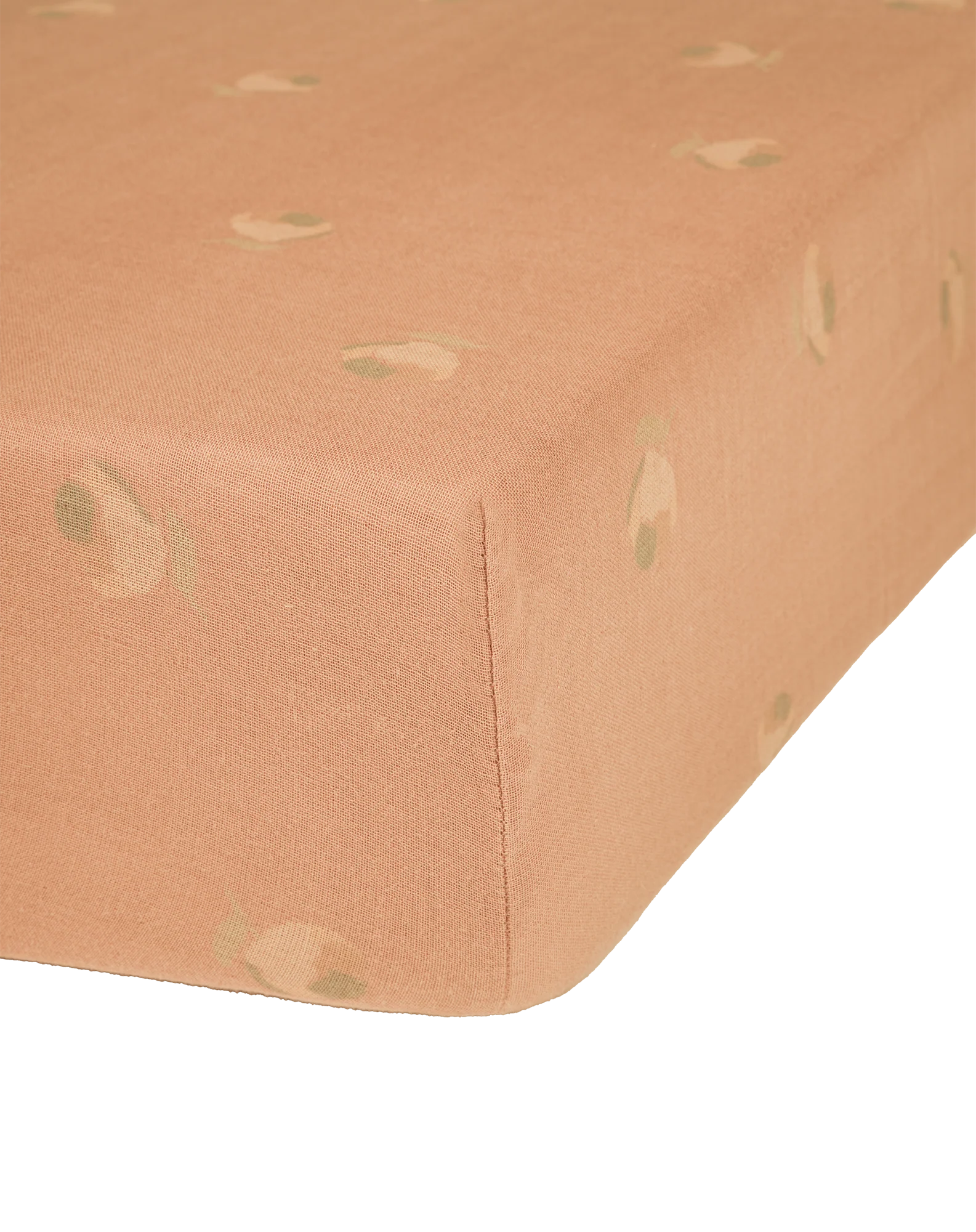 Nobodinoz Wabi Sabi Washed Fitted Sheet 70x140cm | Powder Pink Blossom