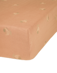 Nobodinoz Wabi Sabi Washed Fitted Sheet 70x140cm | Powder Pink Blossom