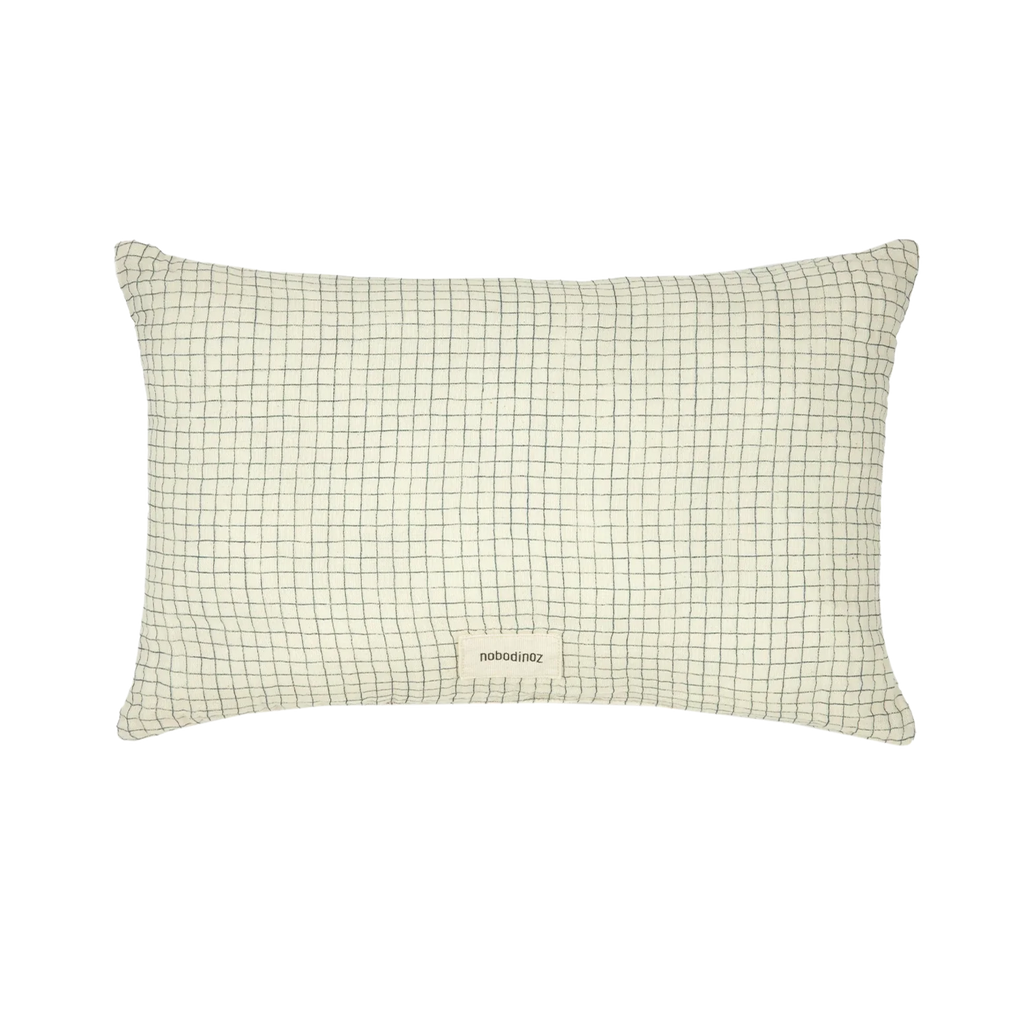 Nobodinoz Wabi Sabi Rectangular cushion 35x23cm | Blue Grid