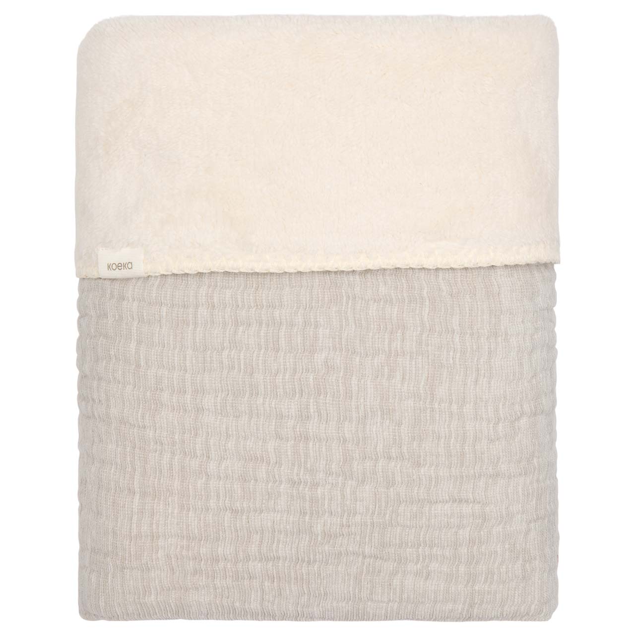 Koeka Crib Blanket Teddy Rivoli 75x100 | Stone