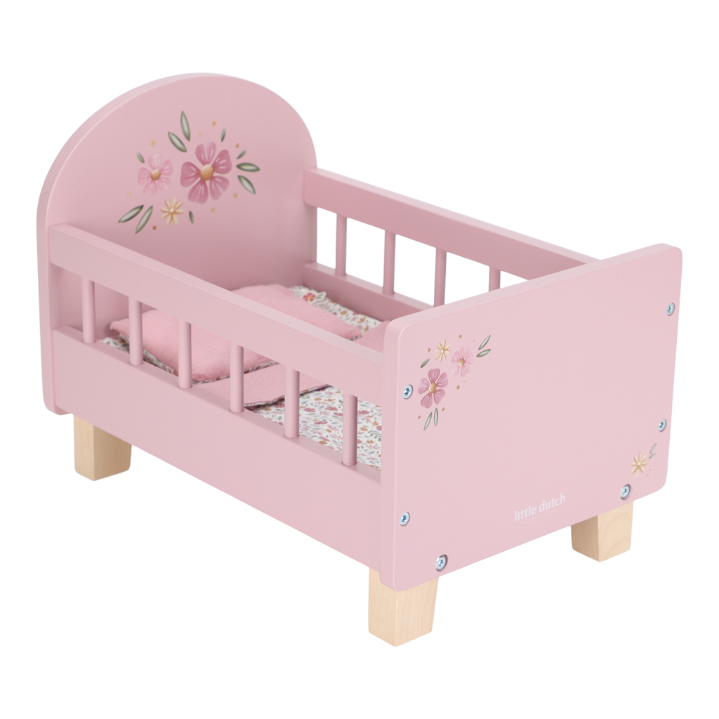 Little Dutch Wooden Doll Bed | Pink