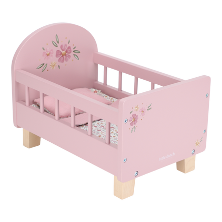 Little Dutch Wooden Doll Bed | Pink
