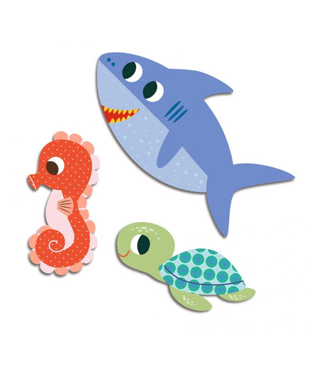 Djeco Set 62 Stickers | Sea animals