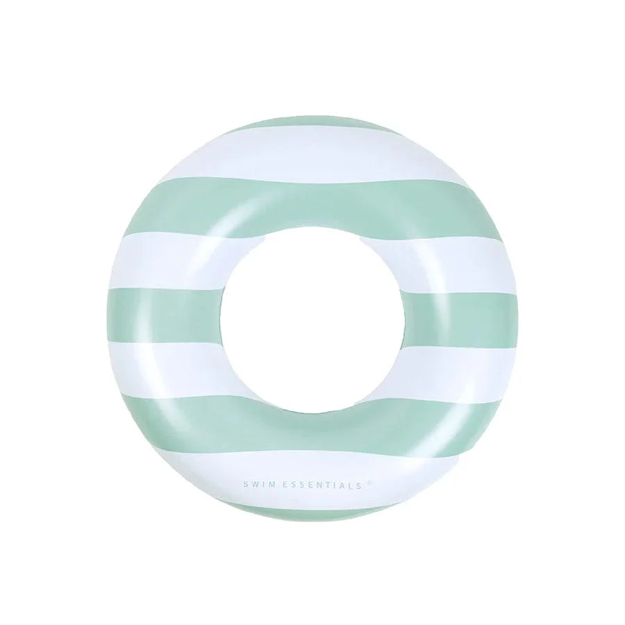 Swim Essentials Green White Striped Swim Ring 90cm