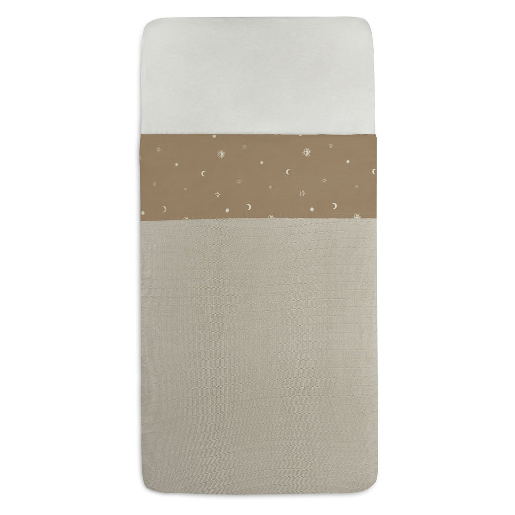 Jollein Crib Sheet 120x150cm | Stargaze Biscuit