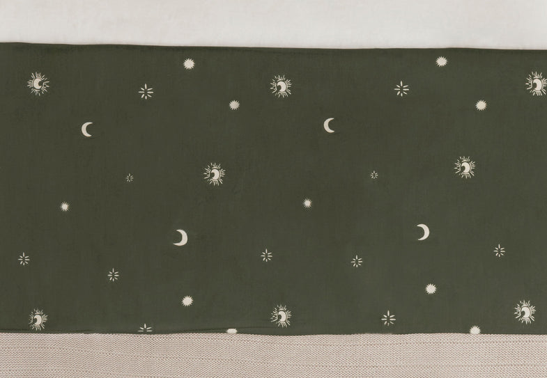 Jollein Crib Sheet 120x150cm | Stargaze Leaf Green