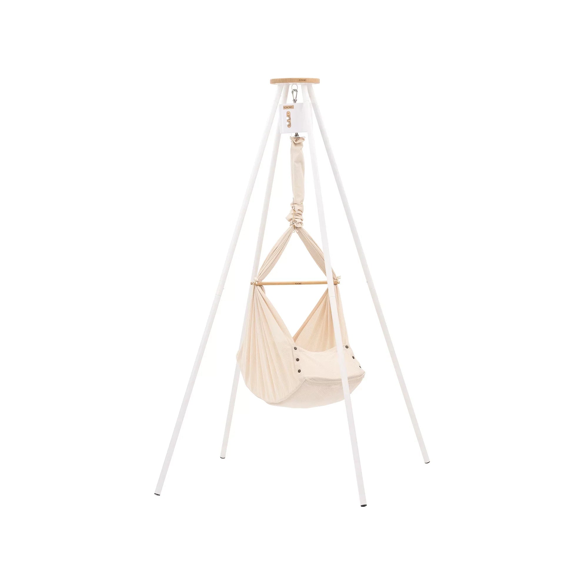 Nonomo Heavenly Dreams Baby Premium Crib Almond + Move + Teepee White