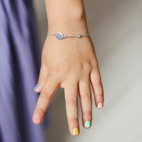 Galore Personalized Bracelet Circle & Diamond | Silver Capite